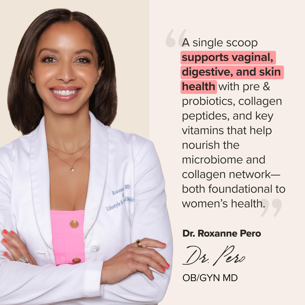 O Positiv URO Probiotic + Collagen Poudre 20 Portions avec une cuillère