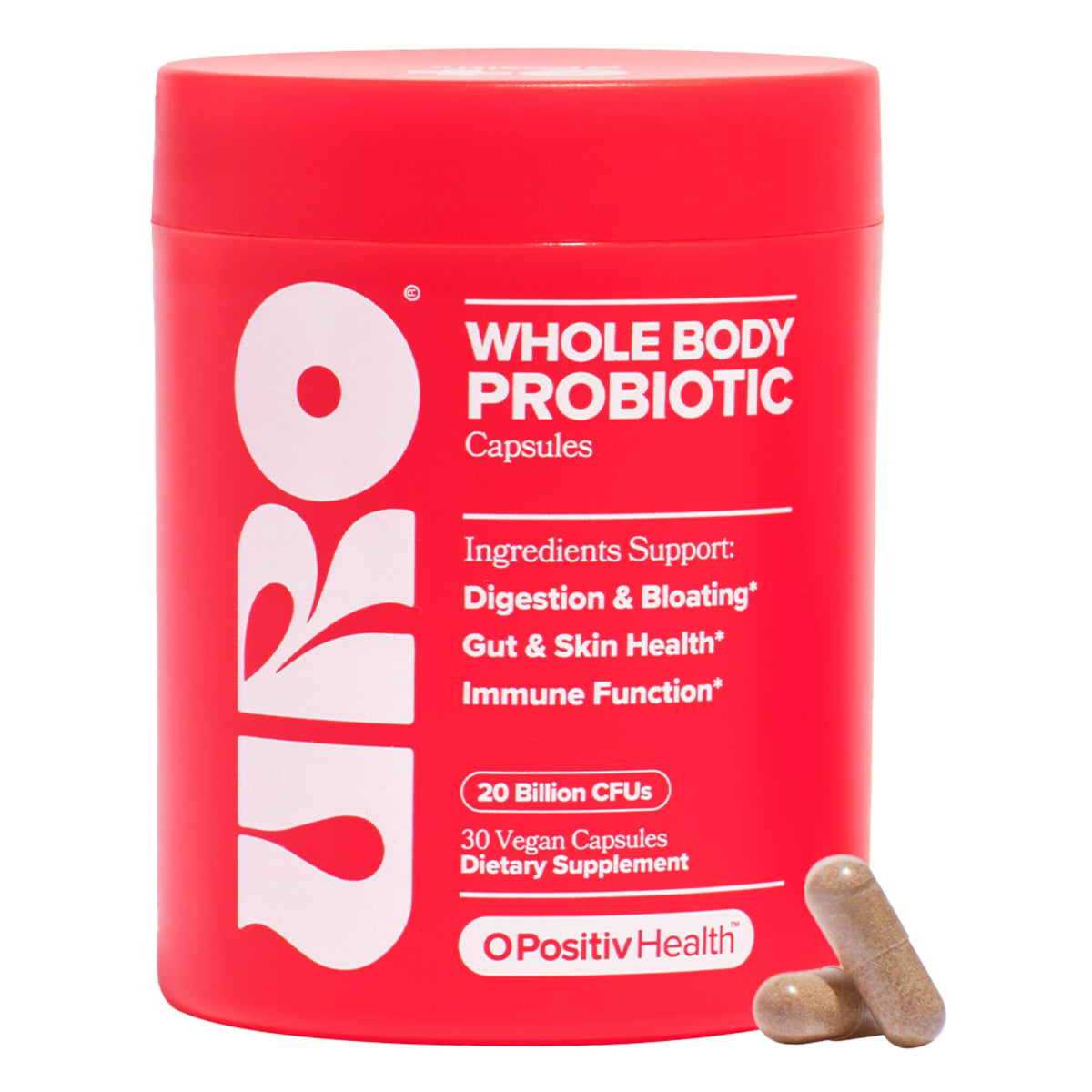 O Positiv URO Probiotique Femmes 30 capsules, vue avant