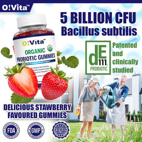 O!VITA Gummies Probiotiques Biologiques 60 Gummies Fraise prise en main