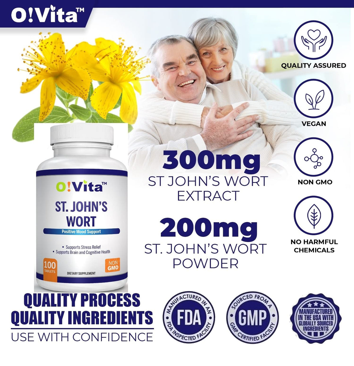 O!VITA Millepertuis 500mg comprimés végétaliens prise en main