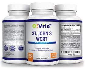 O!VITA Millepertuis 500mg comprimés végétaliens sur une table