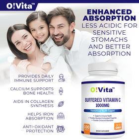 O!VITA Vitamine C 1000mg comprimés avec étiquette
