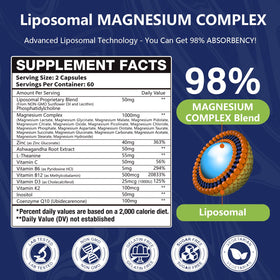 Oakevlp Capsules de Magnésium 29-en-1, vue arrière de l'emballage
