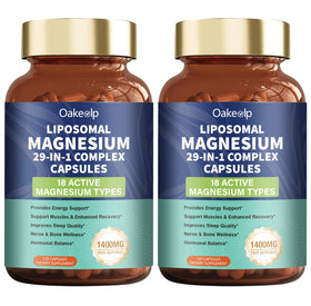 Oakevlp Complément Alimentaire Magnésium 29-en-1 1400 mg Capsules avant