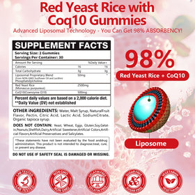 Oakevlp gummies de riz rouge, présentation des gummies dans un bol