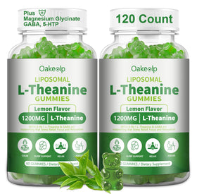Oakevlp Gummies L-Theanine 1200mg vue de face avec emballage
