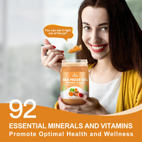 OALSE Gel de Mousse de Mer Irlandais 414 g Saveur Curcuma étiquette