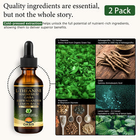 OASIS FORCE L-Theanine Gouttes 400mg flacon ouvert