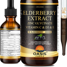 OASIS FORCE Sirop de Sureau Bio 250mg flacon avant