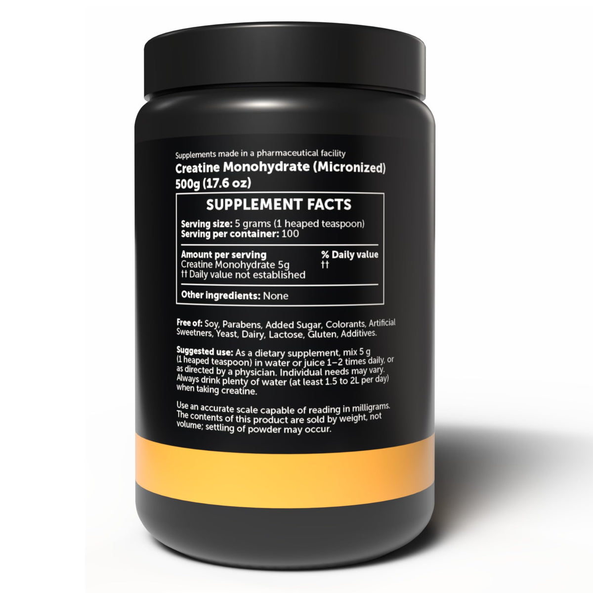 Obel Créatine Monohydrate 500g avec cuillère de dosage de 5g