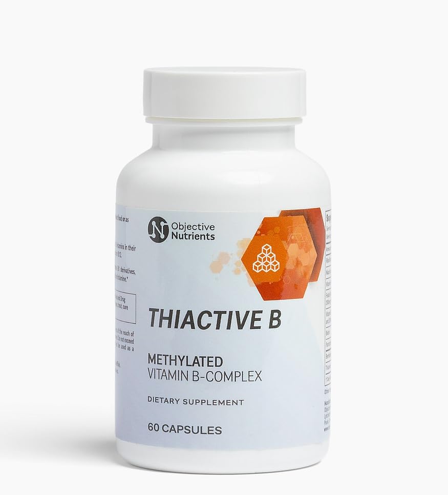 Objectif Nutrients ThiActive B Complex de 60 gélules, vue de face