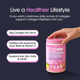 Obvi Collagen Peptides Pink Lemonade lifestyle scene