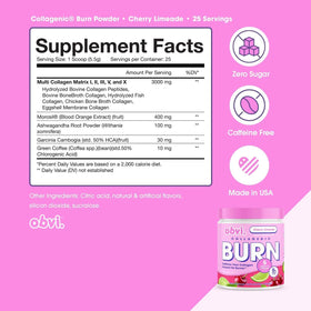 Obvi Collagenic Burn Powder 200g avec cuillère doseuse