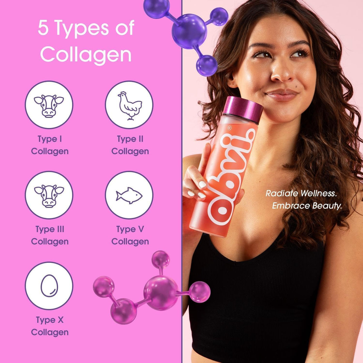 Obvi Collagenic Burn Powder 200g en poudre dans un verre d'eau