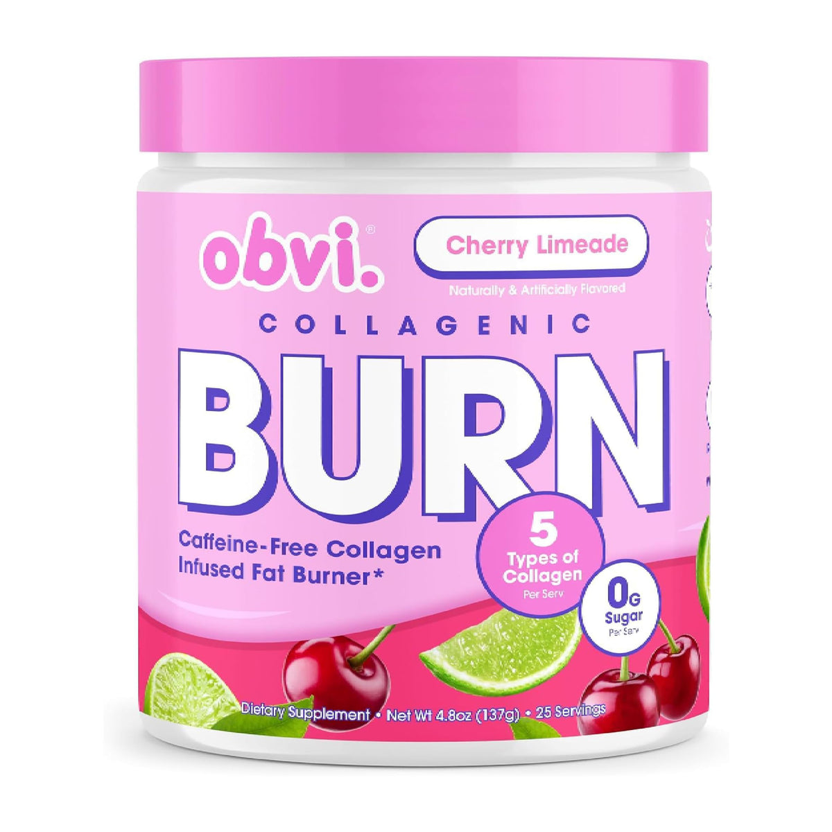 Obvi Collagenic Burn Powder 200g saveur Cerise Limeade vue avant
