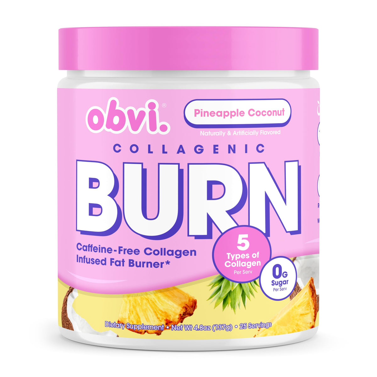 Obvi Collagenic Burn Powder Ananas Coco 200g vue avant
