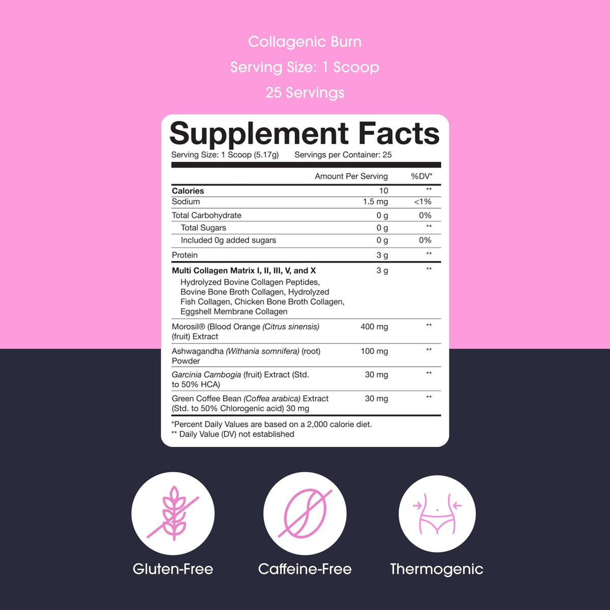 Obvi Collagenic Burn Powder mélange dans un verre d'eau