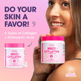 Obvi Complément Multi Collagène 90 Capsules avec Acide Hyaluronique capsules ouvertes