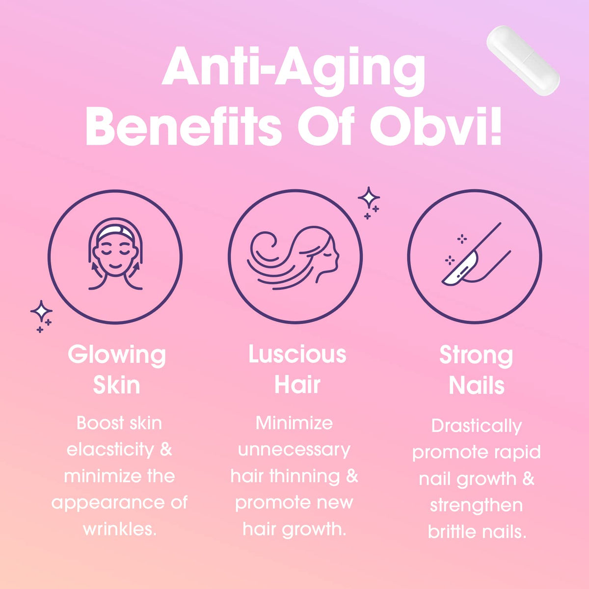 Obvi Complément Multi Collagène 90 Capsules avec Acide Hyaluronique sur une table