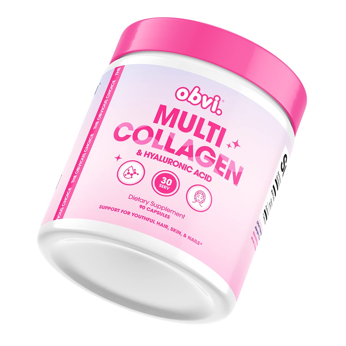 Obvi Complément Multi Collagène 90 Capsules avec Acide Hyaluronique vue de face