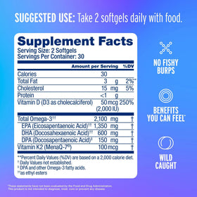 Oceanblue Omega-3 2100 gélules avec vitamine K2 et D3