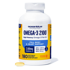 Oceanblue Omega-3 2100 gélules d'huile de poisson vue de face