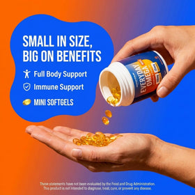 Oceanblue Omega Minis 720mg capsules avec un verre d'eau
