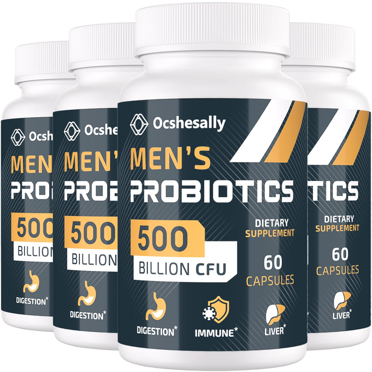 Ocshesally Probiotiques pour Hommes 240 capsules vue de face