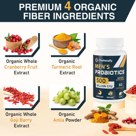 Ocshesally Probiotiques pour Hommes 500 Milliards CFU 120 Capsules - emballage