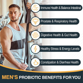 Ocshesally Probiotiques pour Hommes 60 Capsules avec étiquette claire