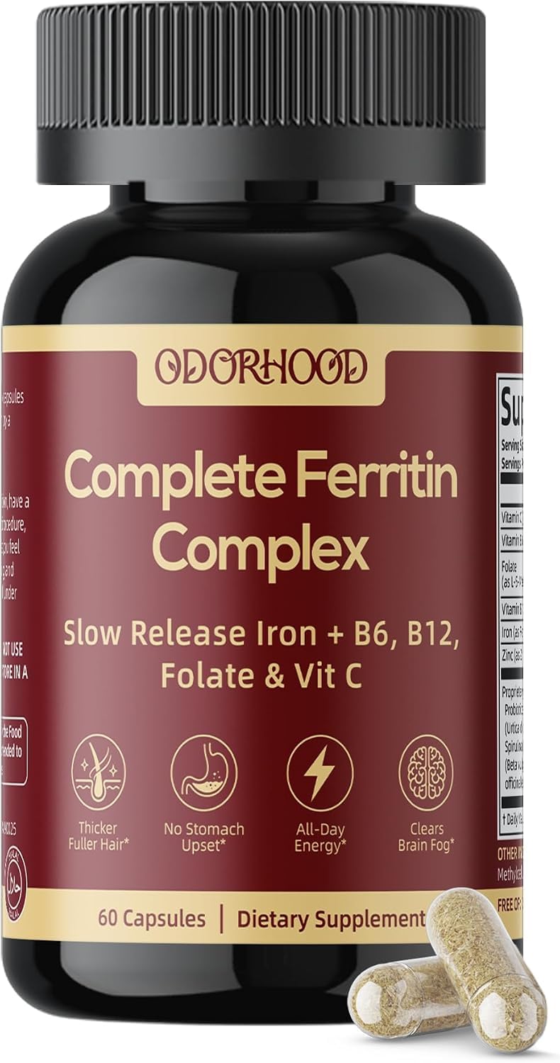 ODORHOOD Complément Alimentaire Ferritine Femme bouteille vue de face