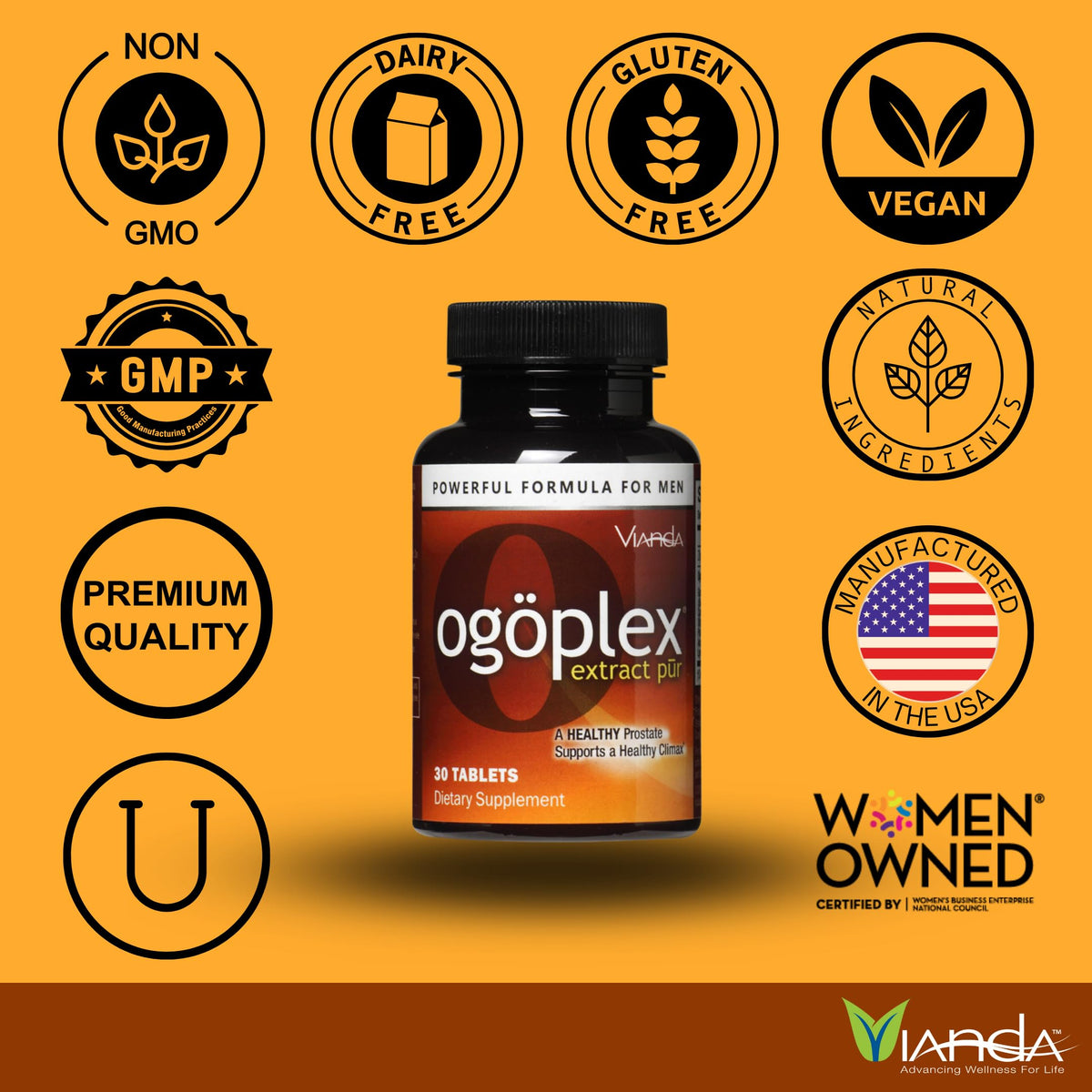 ogoplex Complément Alimentaire avec des ingrédients clés comme le saw palmetto