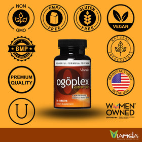 ogoplex Complément Alimentaire avec des ingrédients clés comme le saw palmetto