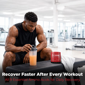 Oh!mino BCAA + EAA Powder 290g avec verre d'eau