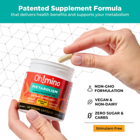 Oh!mino complément alimentaire avec étiquette visible