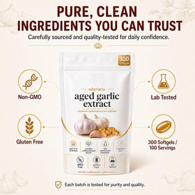 OIMTUE Estella Aged Garlic gélules avec un fond naturel