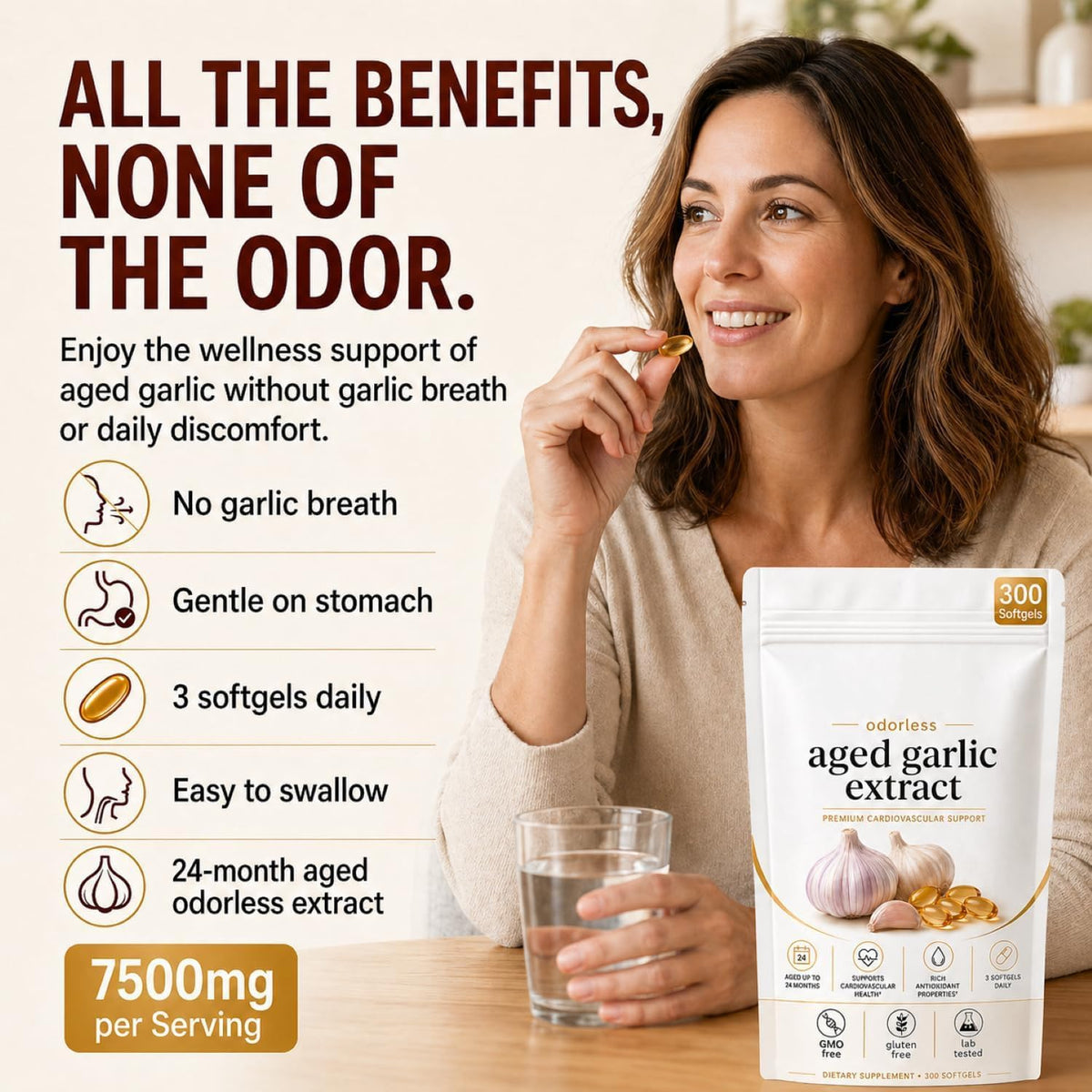 OIMTUE Estella Aged Garlic gélules en gros plan sur les gélules
