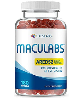 OjosLabs Compléments Alimentaires pour les Yeux - Luteine et Zéaxanthine 180 gélules, vue de face