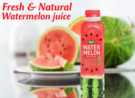 OKF Boisson à la Pastèque et Aloe Vera 500 ml en situation d'utilisation