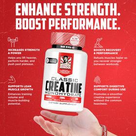 Old School Labs créatine monohydrate 5000mg vue arrière