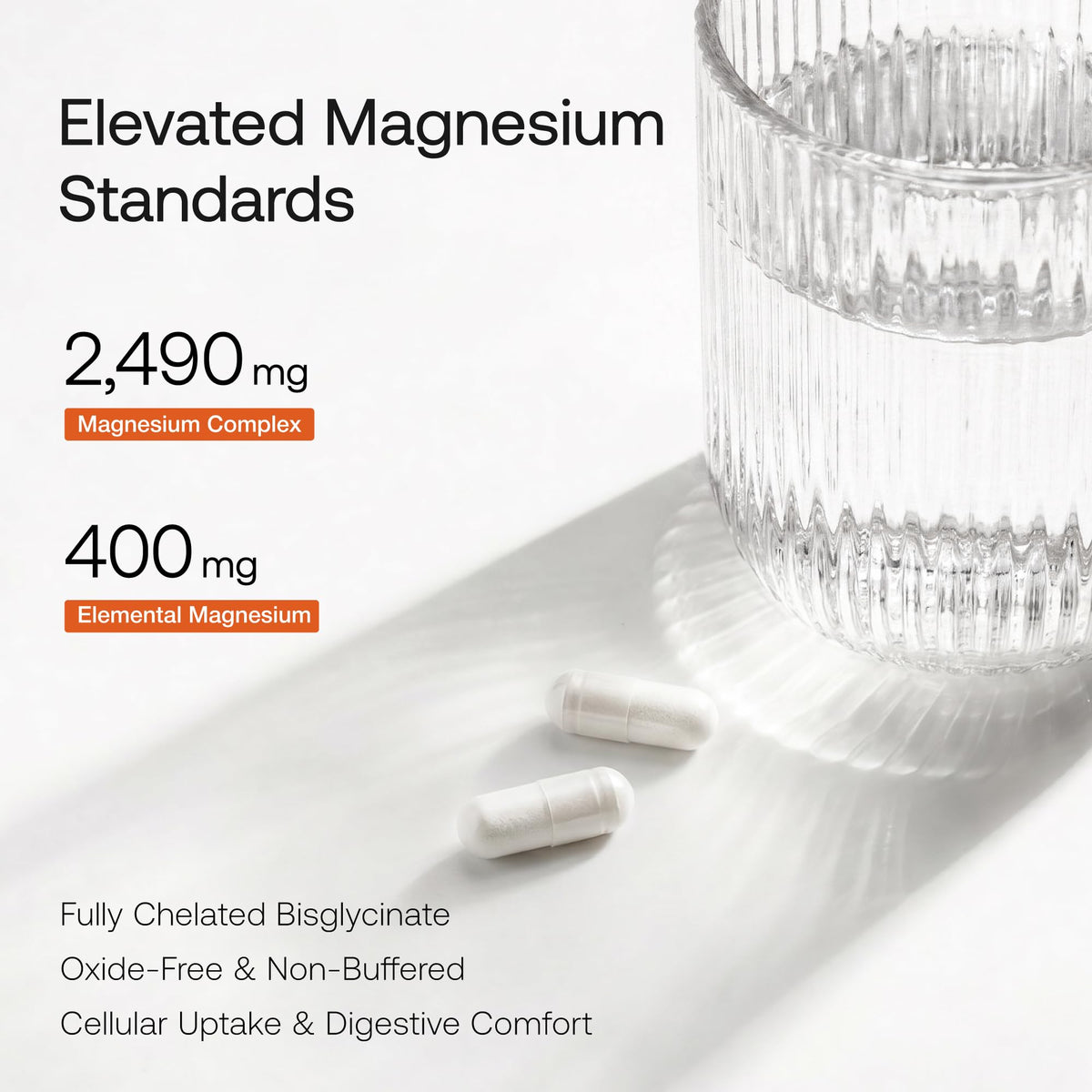 Olenphogy Complexe de Magnésium Bisglycinate 400mg avec B6 et Zinc