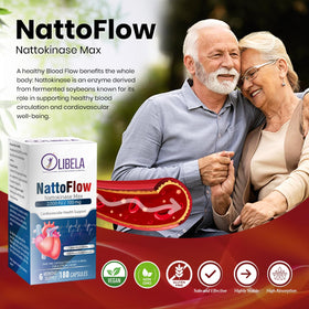 OLIBELA Nattokinase 180 capsules avec étiquette détaillée