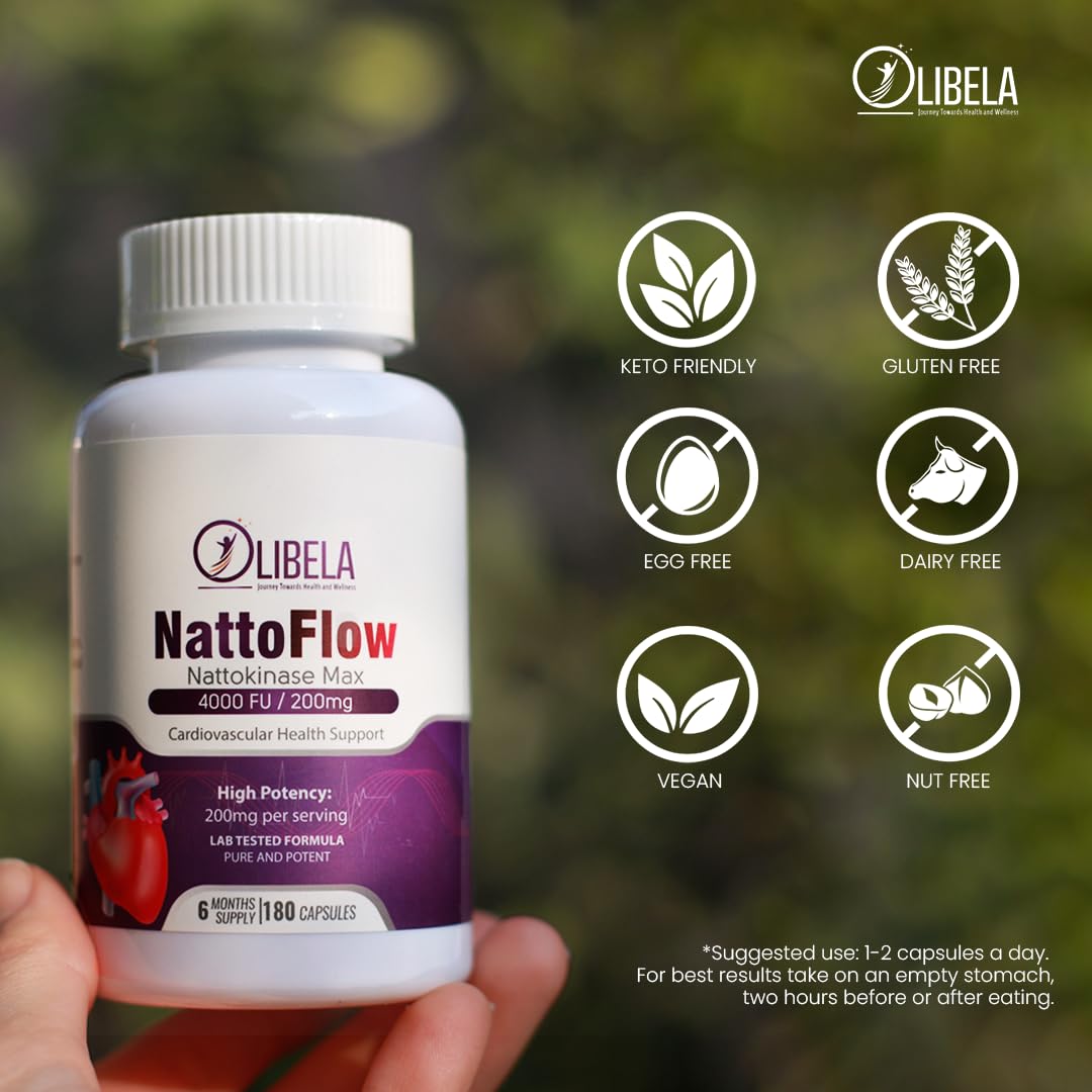 OLIBELA Nattokinase affichant la composition sur l'étiquette