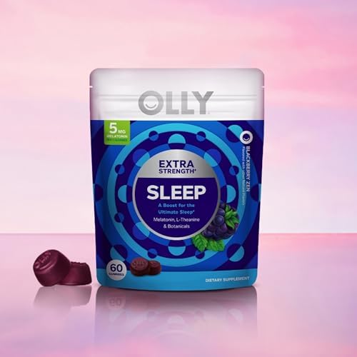 OLLIE Gummies Sommeil avec ingrédients botaniques sur fond blanc