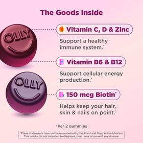 OLLY Femmes Gummy avec arrière-plan de fruits