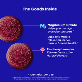 OLLY Gummies Magnésium 120 unités bouteille ouverte montrant les gummies