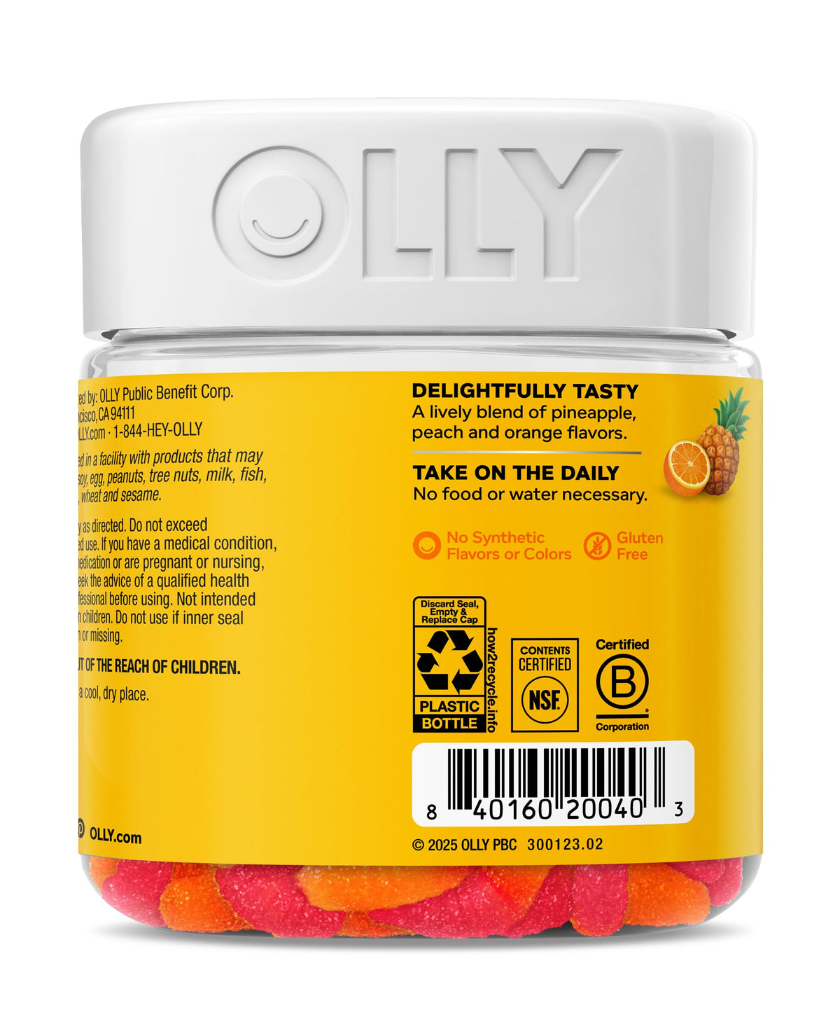 OLLY Hello Happy gummies dans un cadre de vie actif avec des équipements de sport
