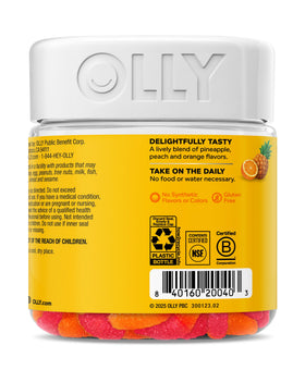 OLLY Hello Happy gummies dans un cadre de vie actif avec des équipements de sport