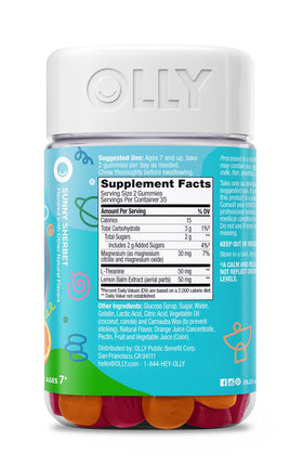 OLLY Kids Chillax Gummies, gommes sur une table