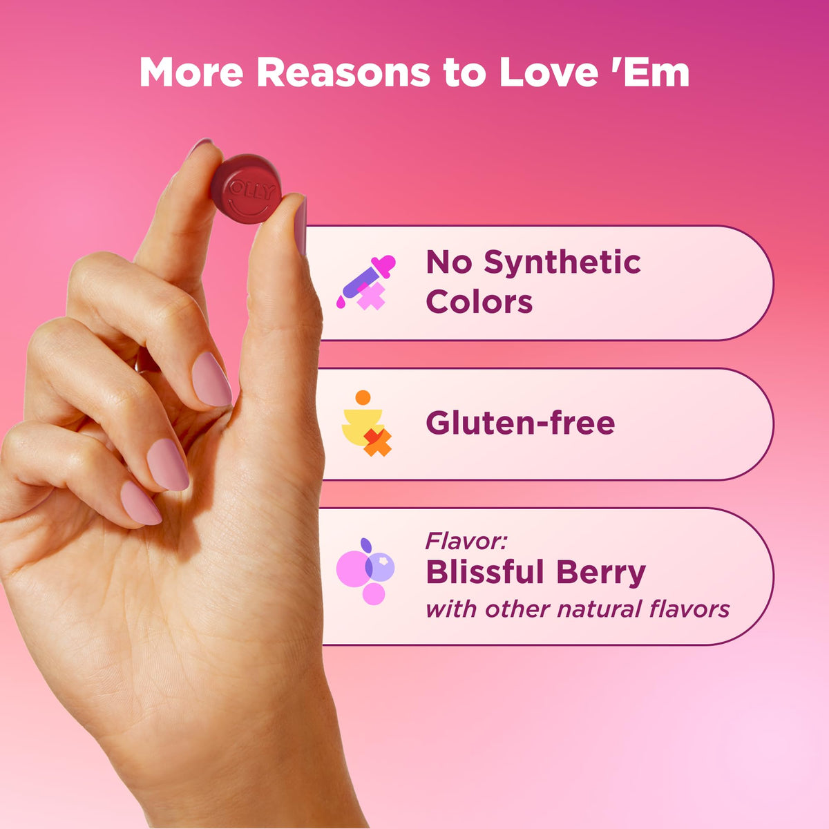 OLLY Multivitamines Femmes Gummy sur table